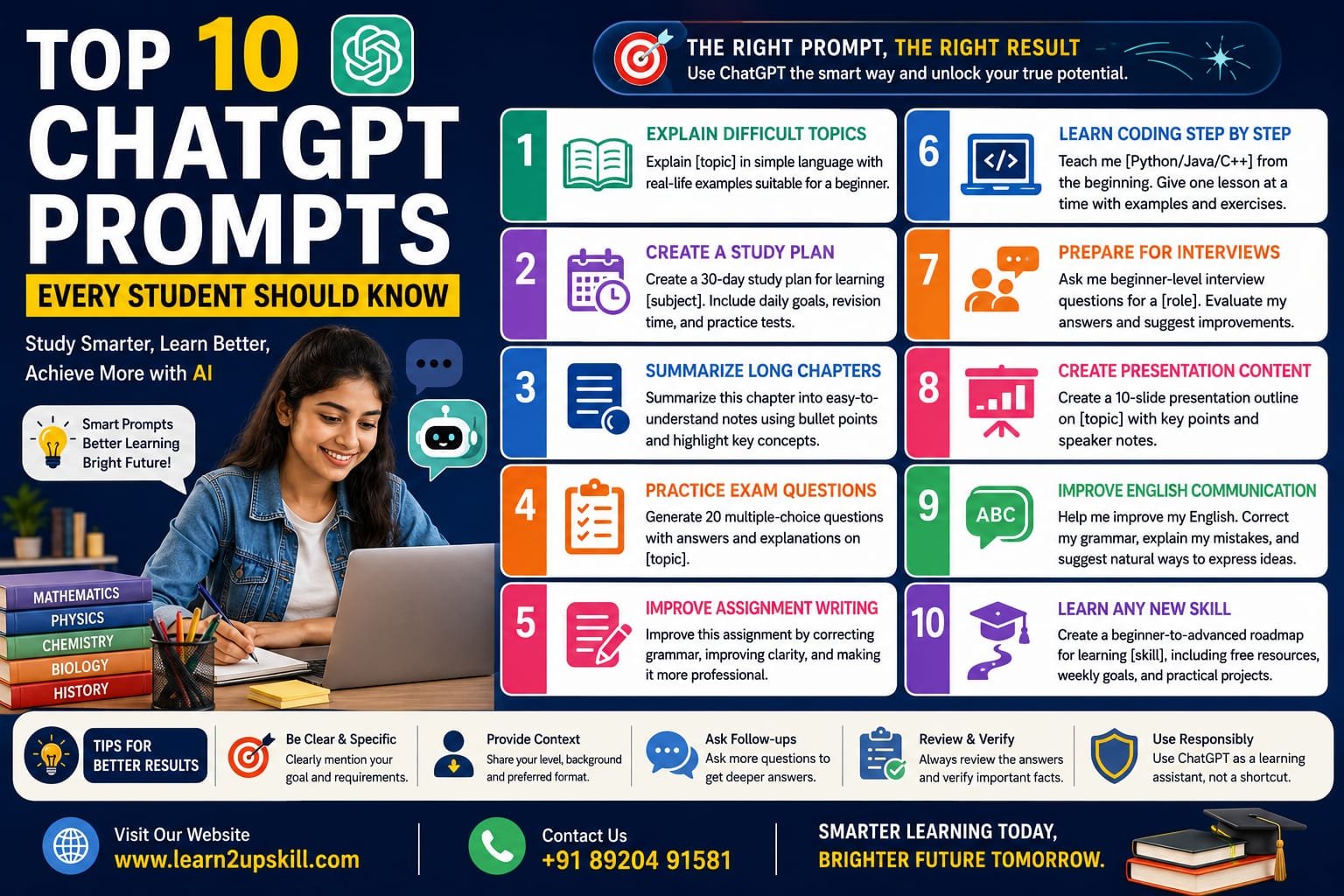 Top 10 Chat GPT Prompts Every Student Should Know